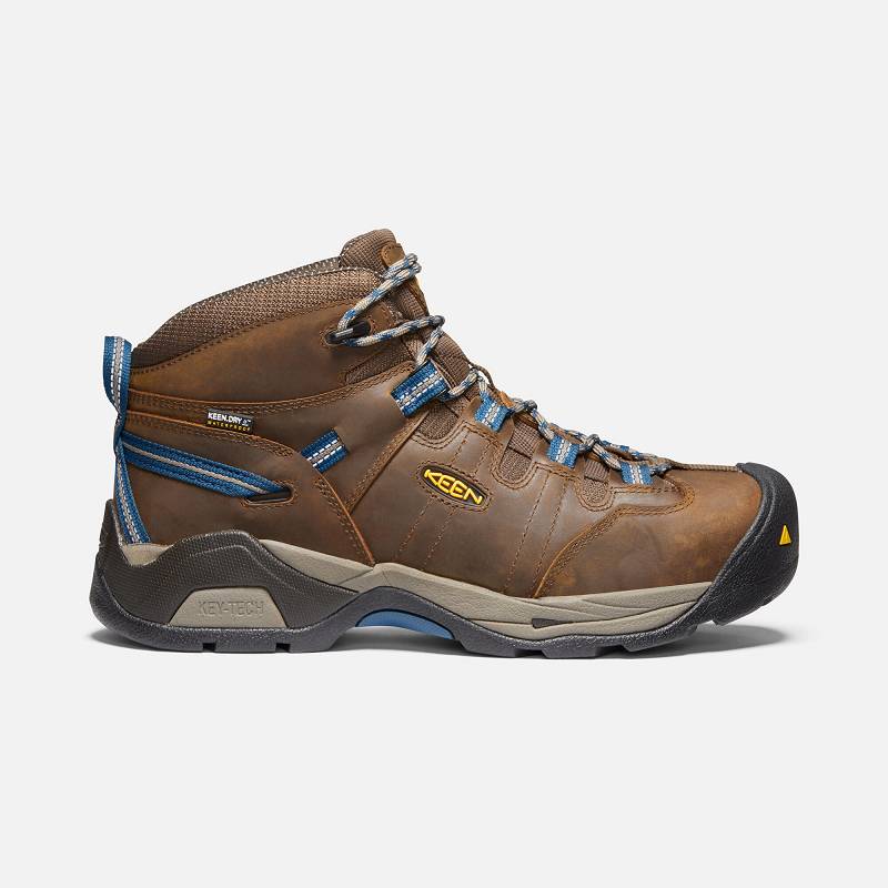 Keen Detroit XT Waterproof Steel Toe Arbeitsschuhe Herren DE-30489 Cascade Brown/Orion Blue - Keen H